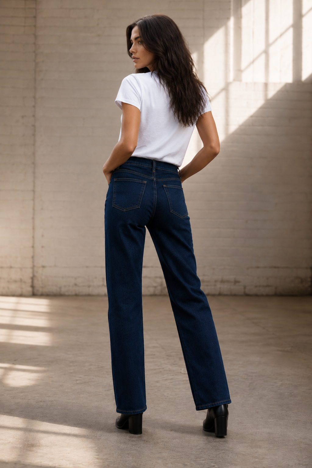 Foundry 43 relaxed jean construction check frame