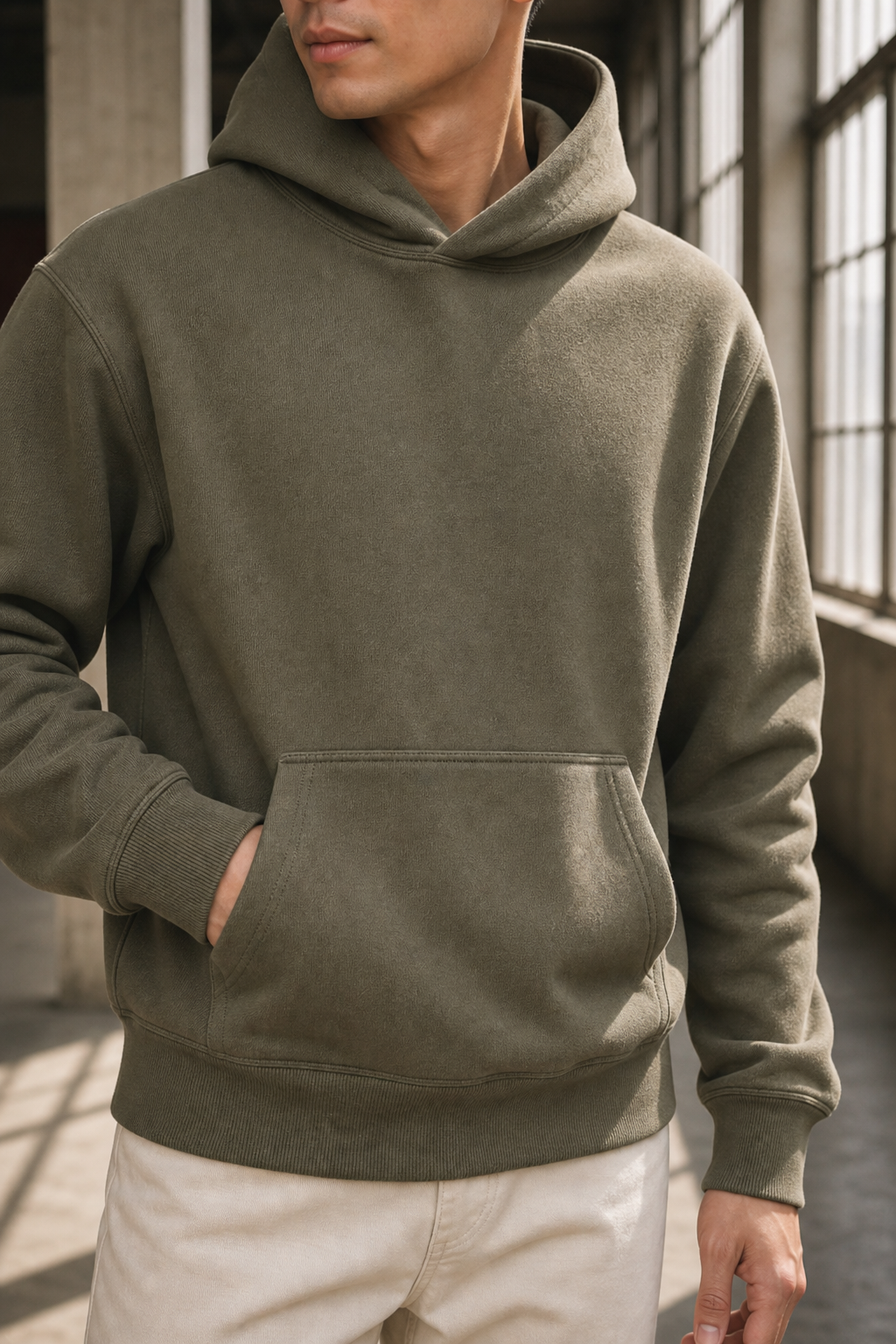 Arkwright 66 heavyweight hoodie fabric weight closeup