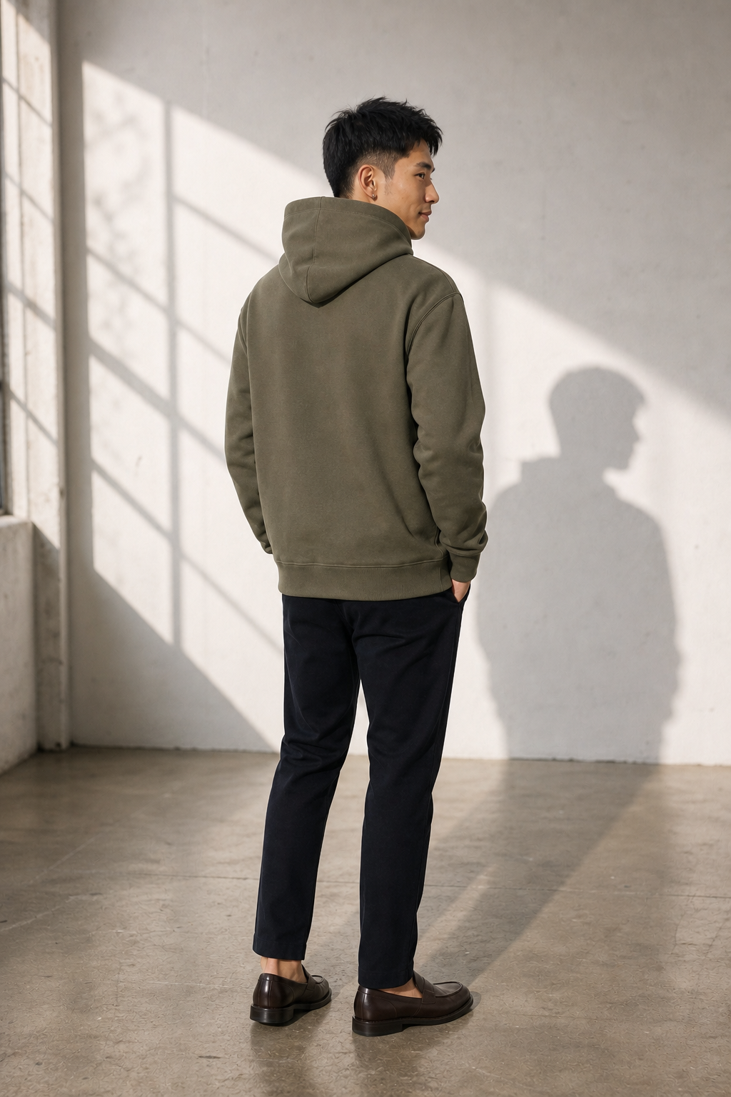 Depot 71 heavyweight hoodie construction check frame