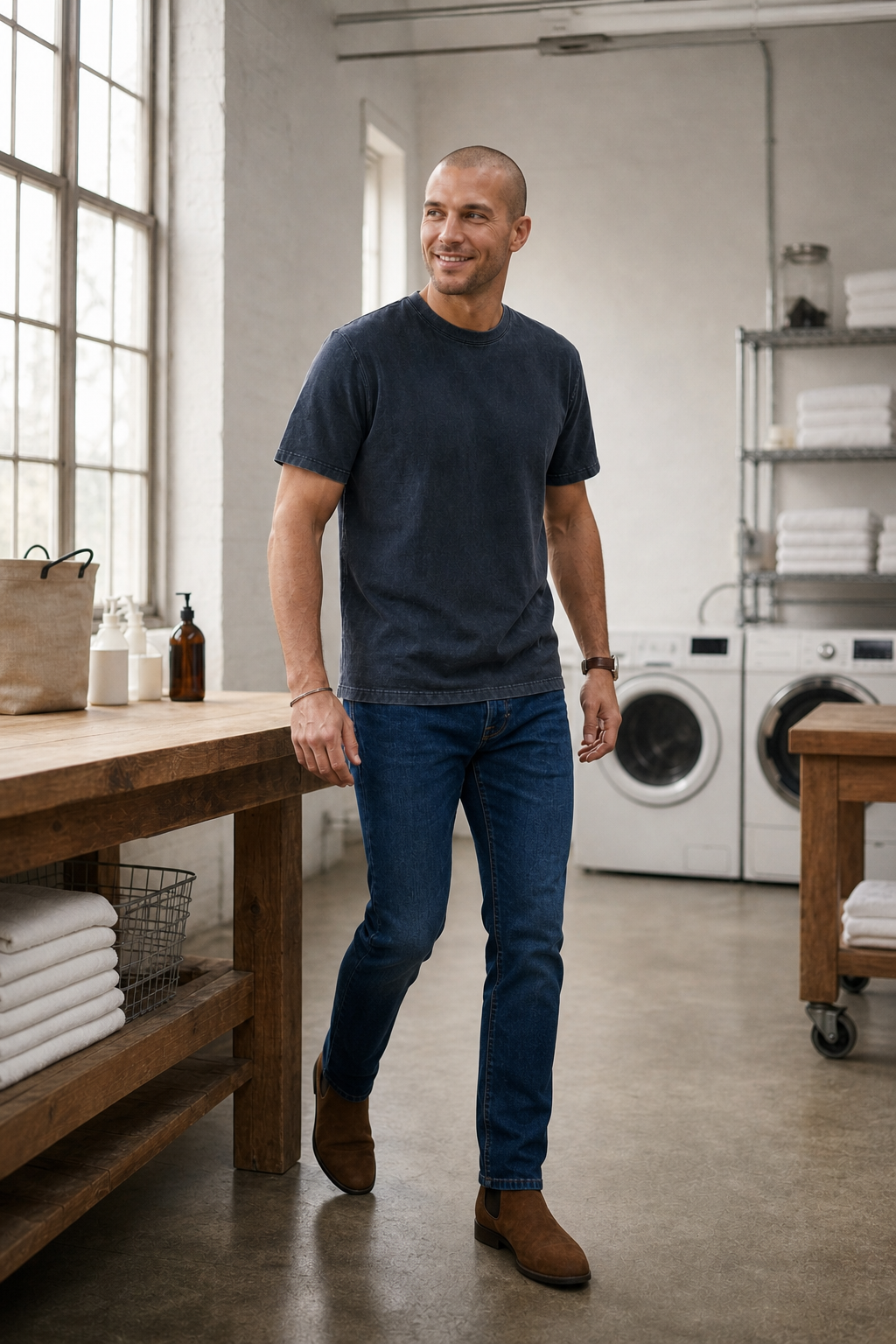 Rivet 77 heavy tee work angle view