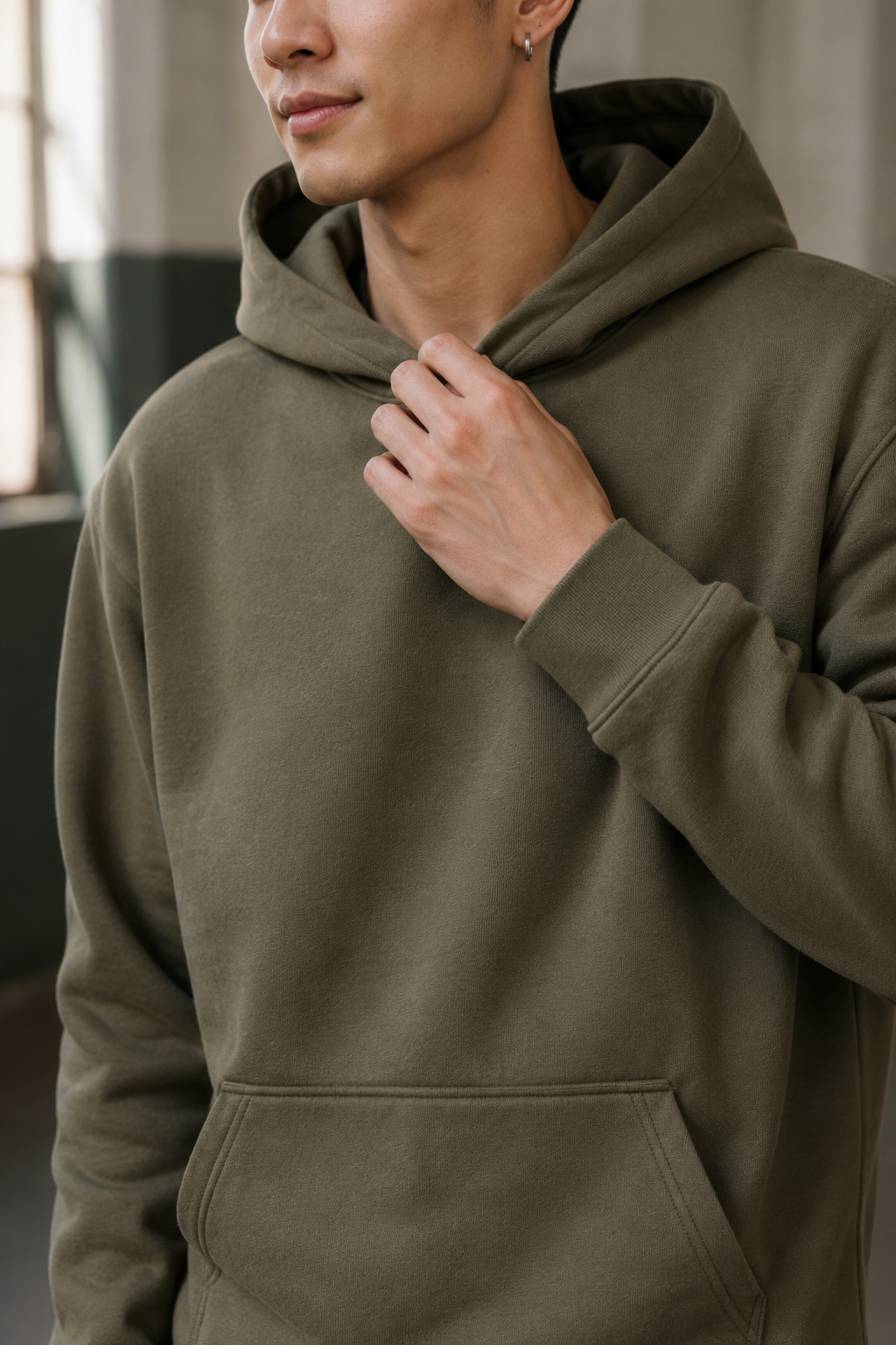 Depot 91 heavyweight hoodie fabric weight closeup