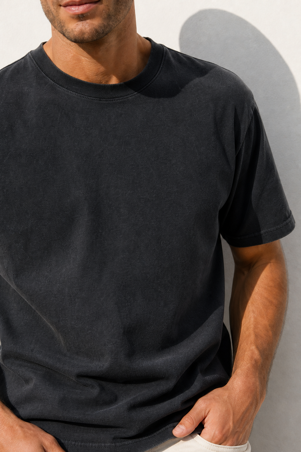 Stack 92 heavy tee fabric weight closeup