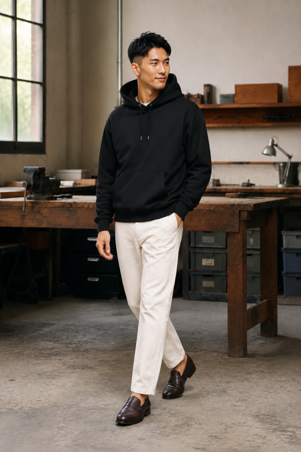 Depot 11 heavyweight hoodie alternate angle