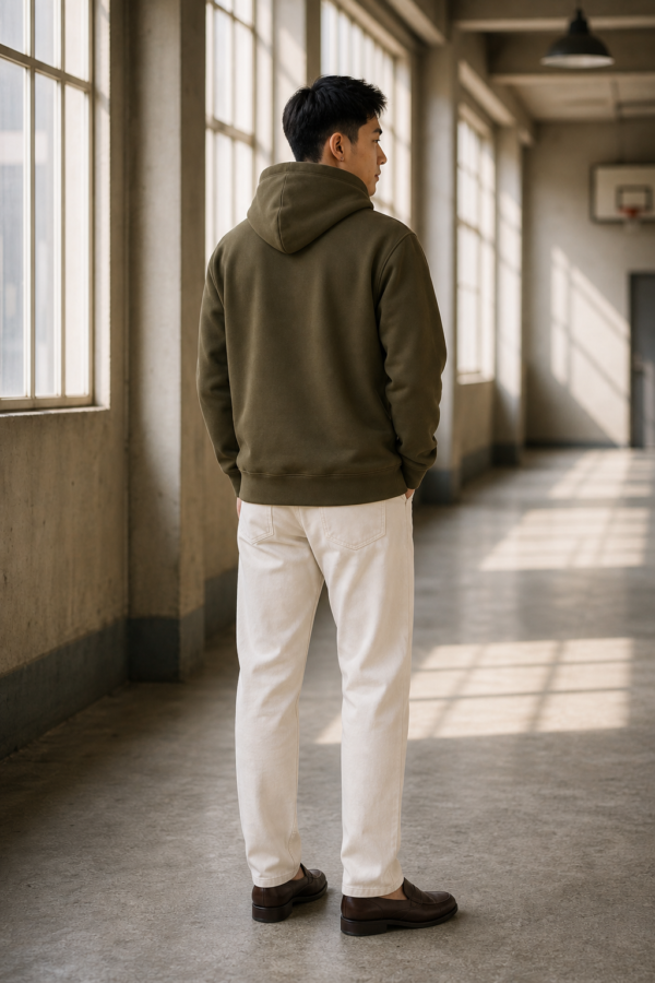 Arkwright 16 heavyweight hoodie back or construction