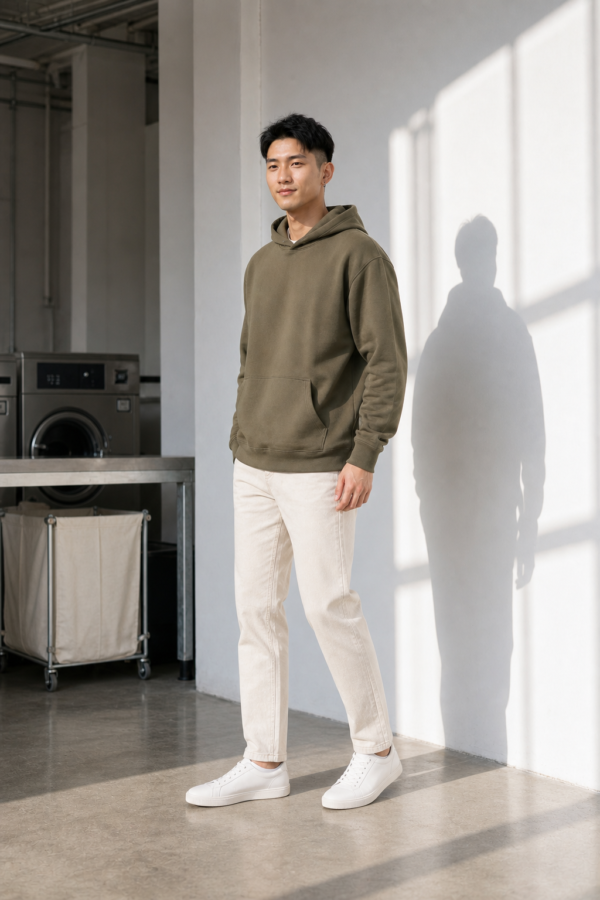 Depot 21 heavyweight hoodie alternate angle