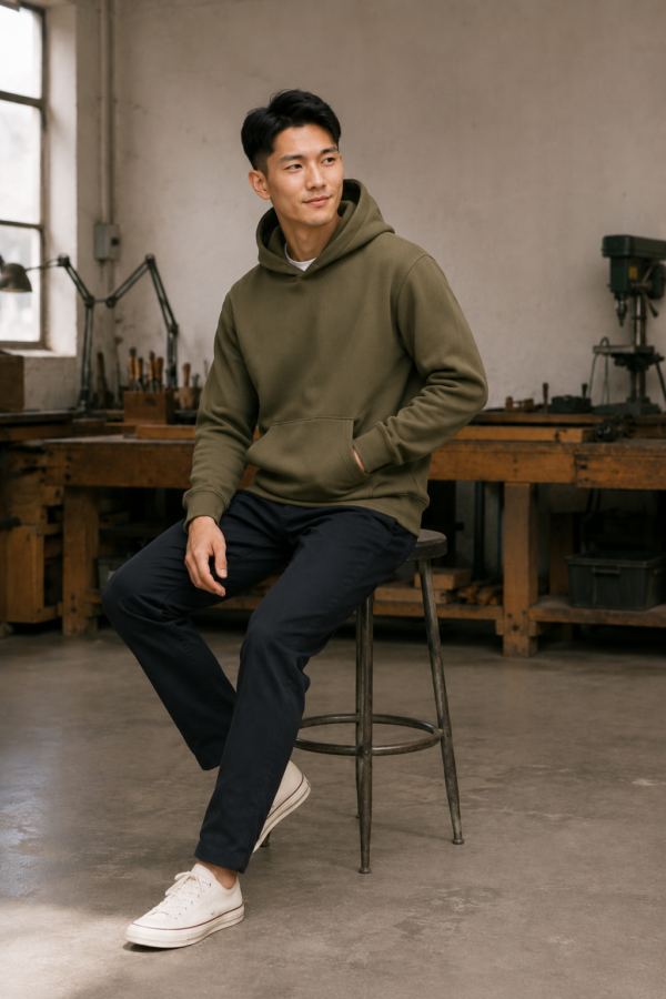 Arkwright 36 heavyweight hoodie alternate angle