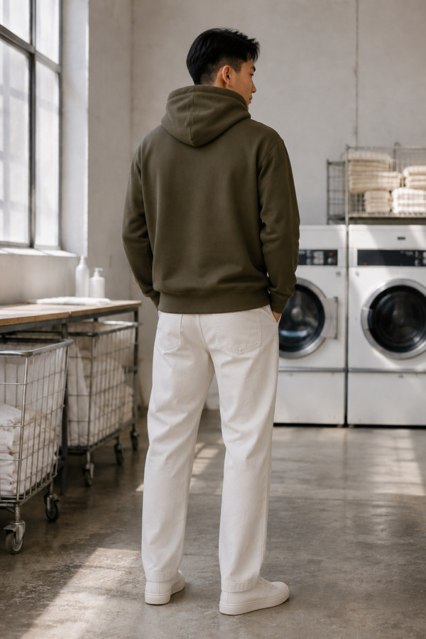 Arkwright 56 heavyweight hoodie back or construction