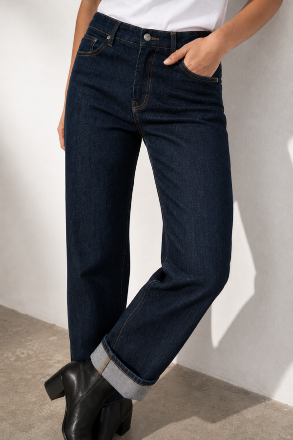 Foundry 63 relaxed jean fabric detail