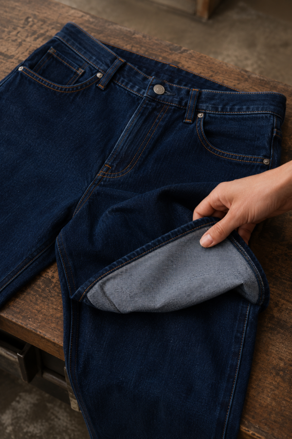 Baseline 78 relaxed jean fabric detail