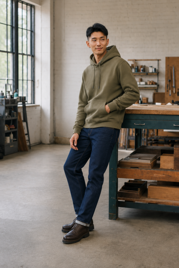 Arkwright 86 heavyweight hoodie alternate angle