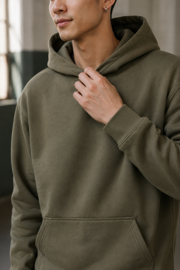 Depot 91 heavyweight hoodie fabric detail